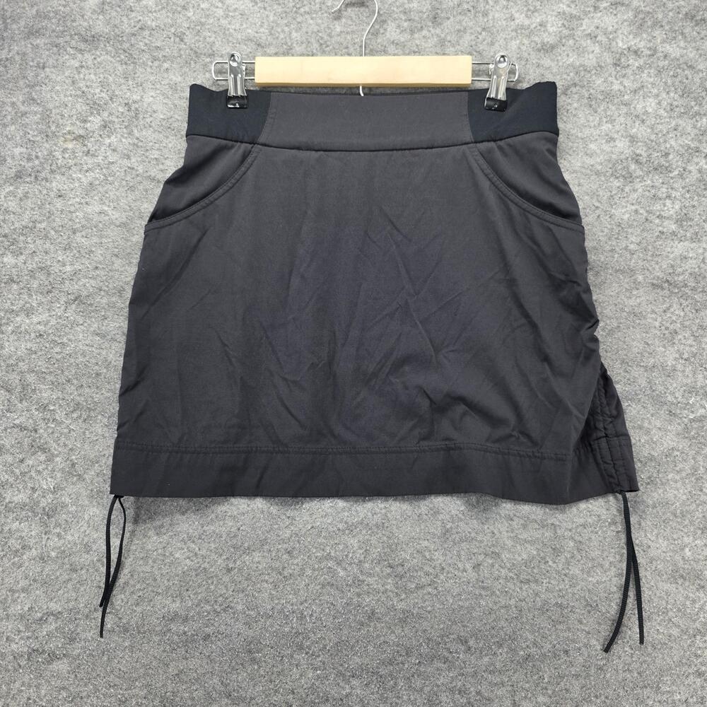Columbia Skort Womens Medium Black Athletic Hiking Stretch Lined Drawstring